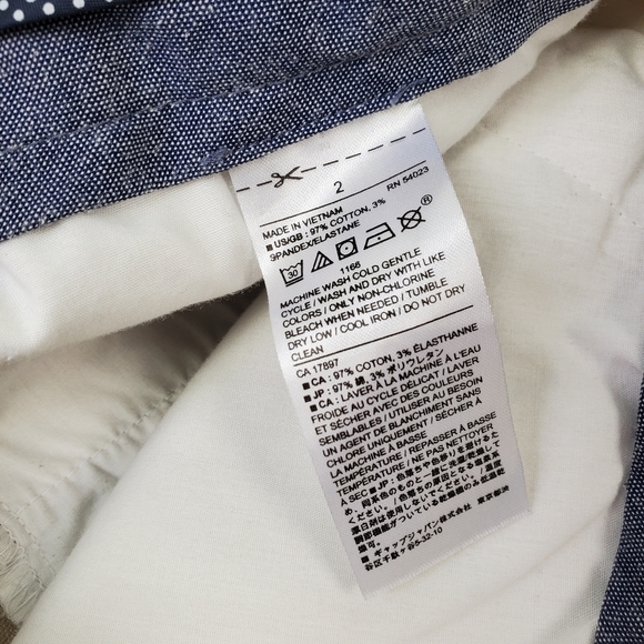 Banana Republic Cotton Khaki Shorts Slight Stretch - Picture 5 of 7